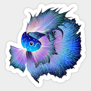 Badass Beta Fish Sticker